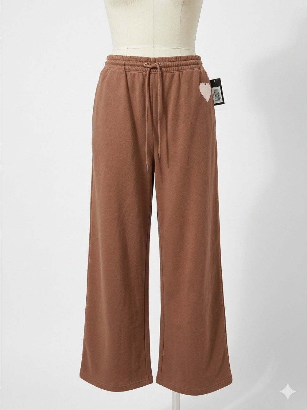 Grayson Threads Wide-Leg Drawstring Pants - Brown